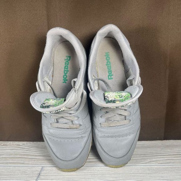 Reebok Classic Gray Leather Low Top Athletic Sneaker Shoe Womens 9.5 - Picture 7 of 11